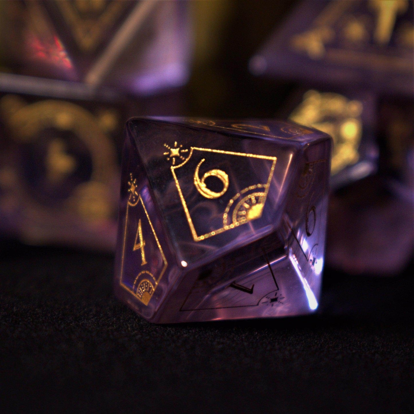 Fabled Mark Purple Glass Dice Set 'PRE-ORDER | SPRING EVENT DEAL' - 
