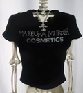 Makeup A Murder Signature Rhinestone Low Crop Top