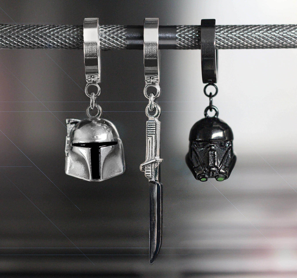 Star Wars™ Boba Fett Earring - Chrome / Single