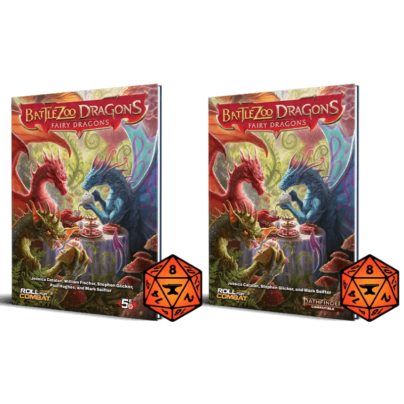 Battlezoo Dragons: Fairy Dragons PDF - D&D 5E and Pathfinder 2e / Hardcover & PDF & Foundry VTT Module
