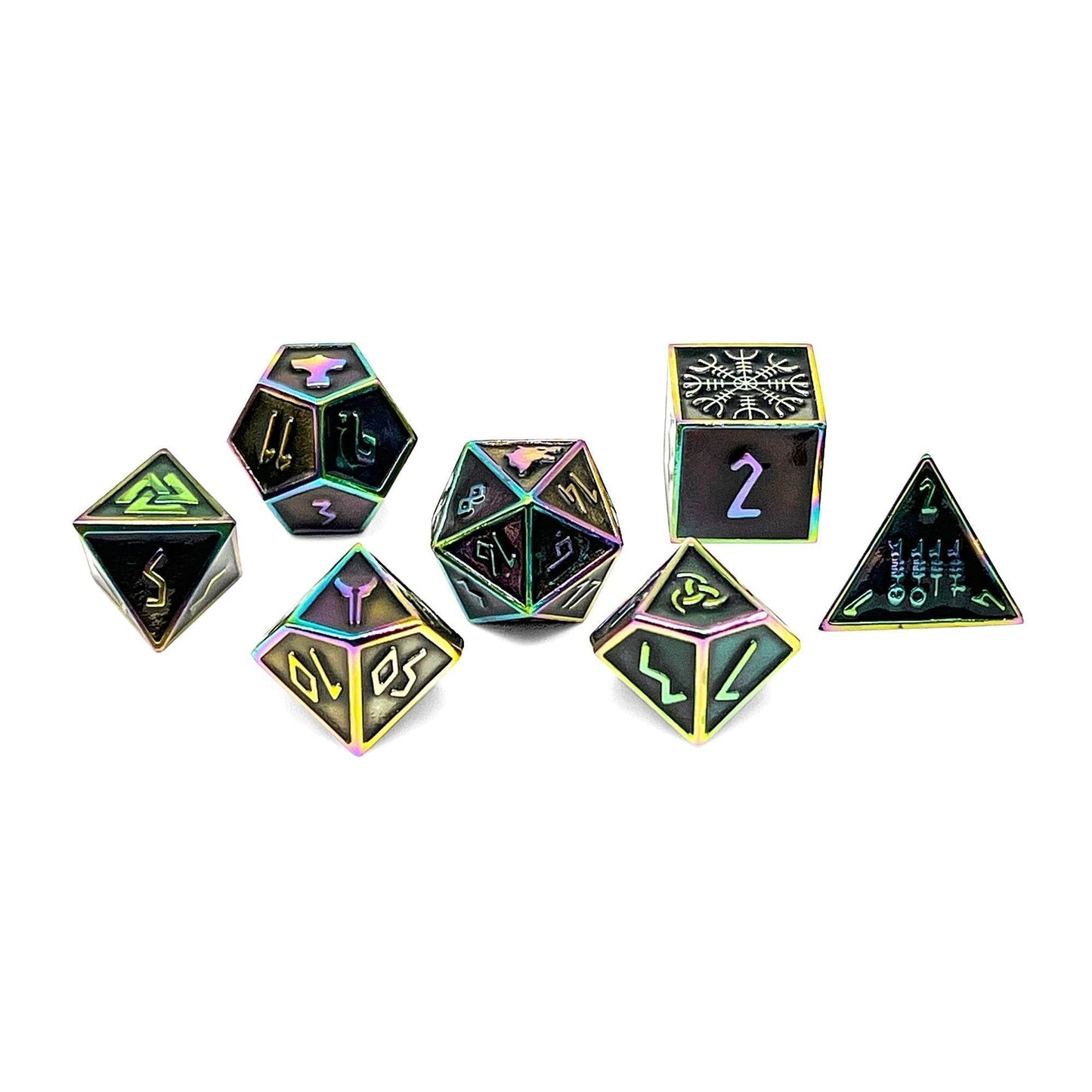 Fallen Star - Norse Themed Metal Dice Set - 