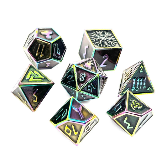 Fallen Star - Norse Themed Metal Dice Set - 