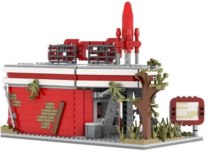 Fallout Red Rocket Truck Stop – MOC-1572 Post-Apocalyptic Set - 