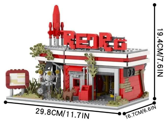 Fallout Red Rocket Truck Stop – MOC-1572 Post-Apocalyptic Set - 