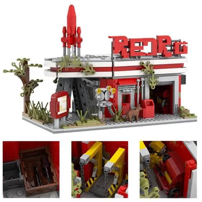 Fallout Red Rocket Truck Stop – MOC-1572 Post-Apocalyptic Set - 