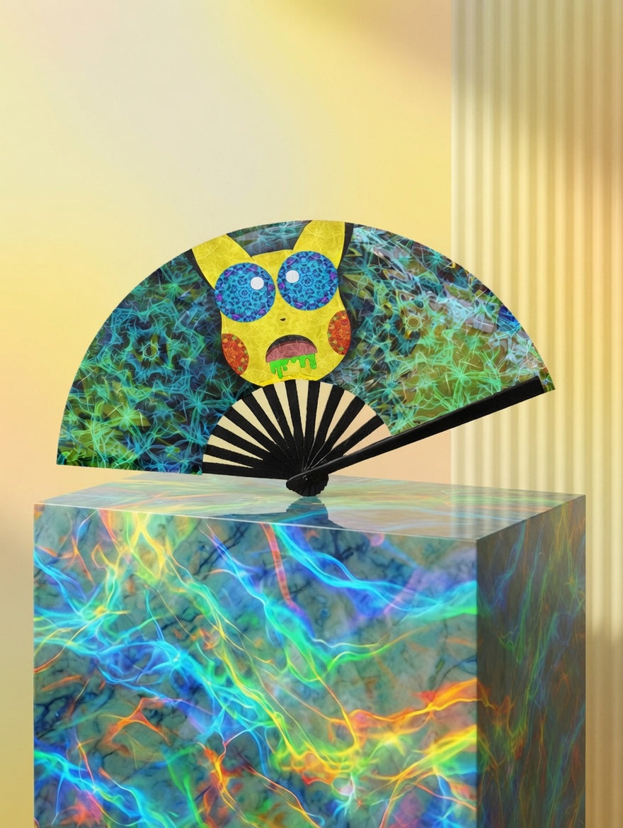 Trippin' Pikachu - Hand Fan