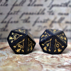 Fangs of Winter Blue Sandstone Stone Dice Set