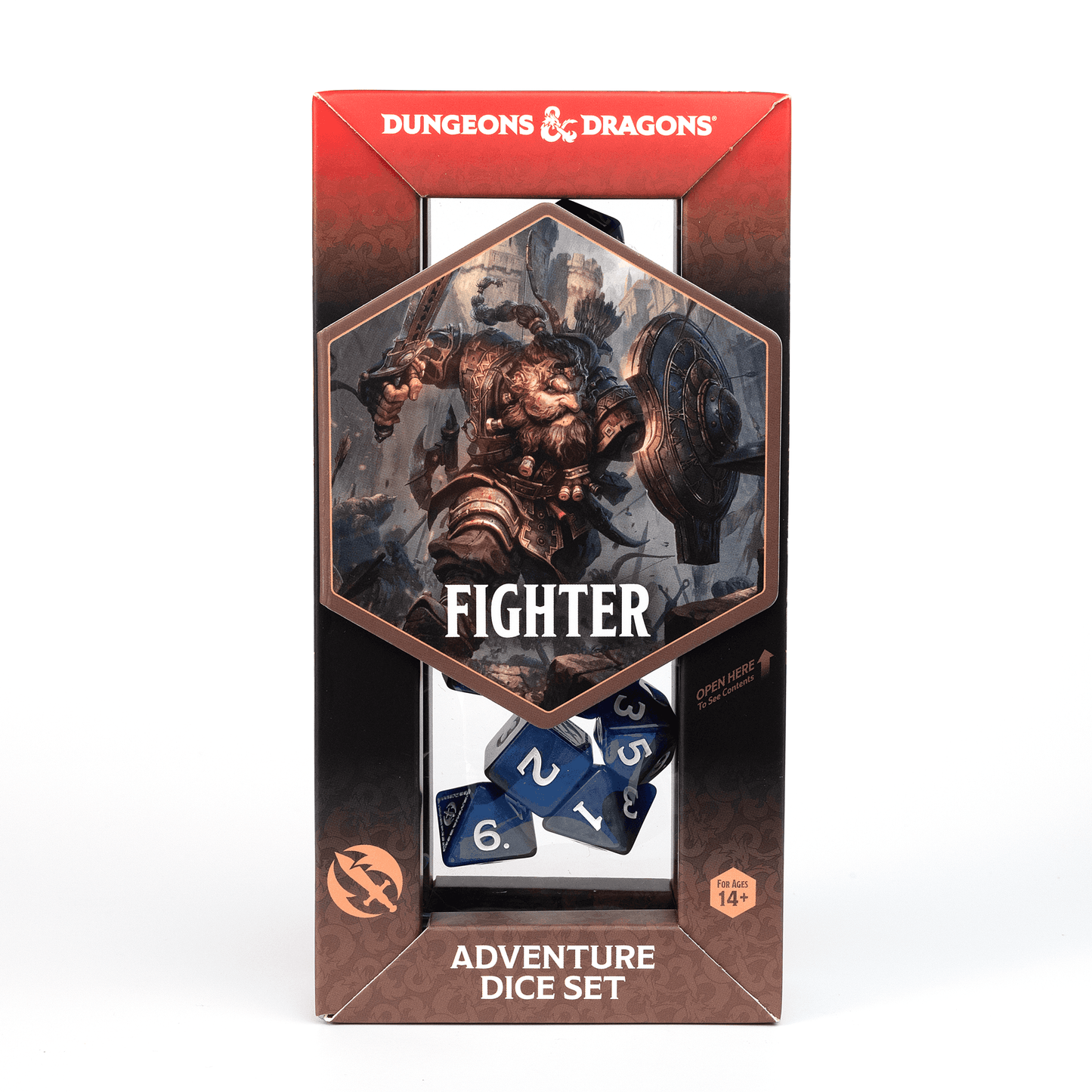 D&D Adventure Dice Set - Fighter Edition | Blue 17pc Collection - 