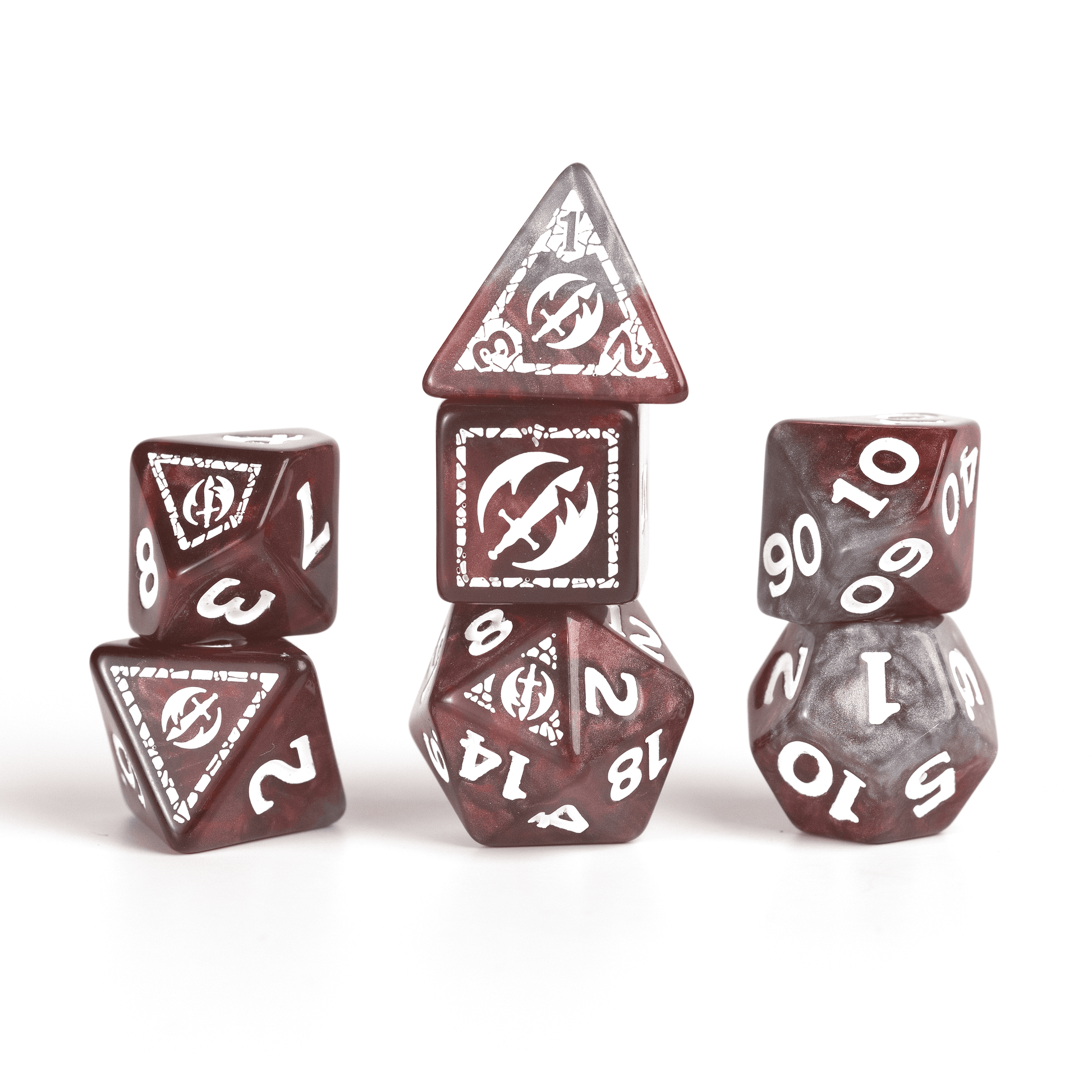 D&D Adventure Dice Set - Fighter Edition | Red 17pc Collection - 