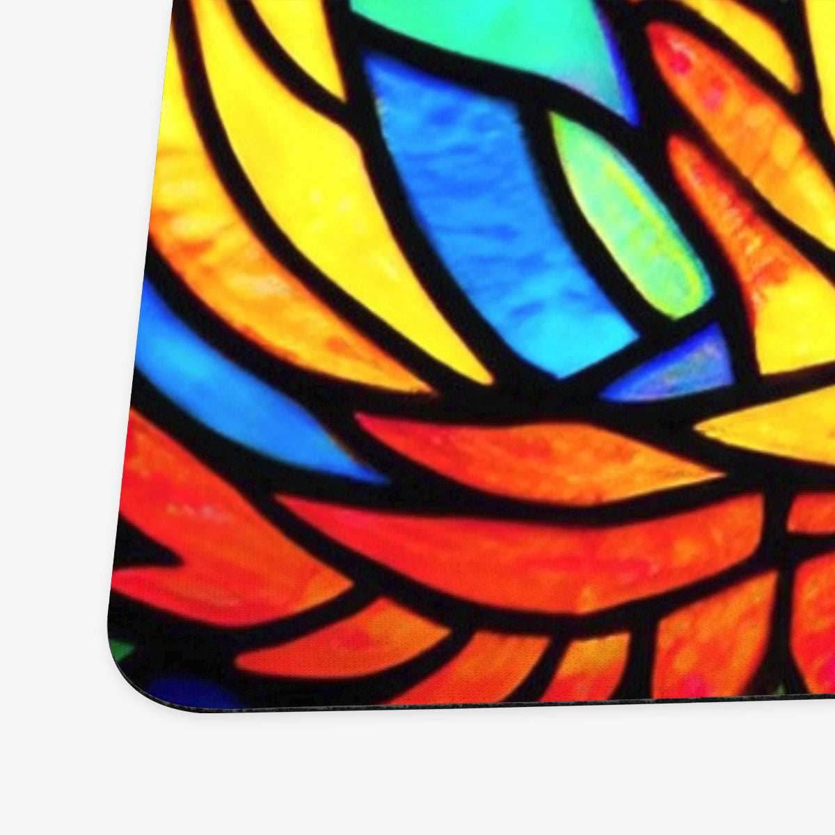 Red Stained Glass Dragon Playmat - Plain