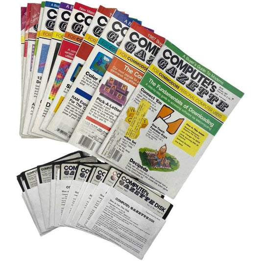 Compute's Gazette 1987 Back Issue(s) C64 C128 VIC-20 Commodore 64 Magazine - 12 Issues (January 1987 - December 1987) With Discs
