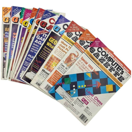 Compute's Gazette 1988 Back Issue(s) C64 C128 VIC-20 Commodore 64 Magazine - 13 Issues (January 1988 - December 1988 + 1988 Special)