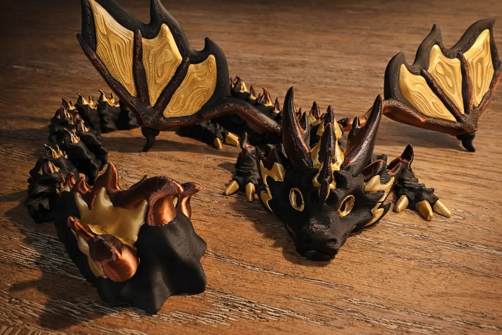 FireStorm Dragon with Wings – Articulated 3D Printed Dragon by Saber 3D