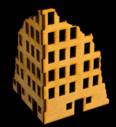 Ruined City Building 1 (MDF) - 15MMDF001 - 