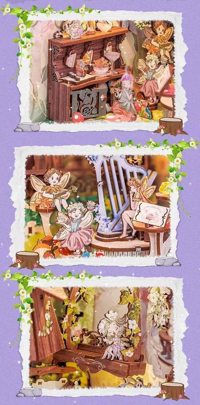 Book Nook Wizardi Miniature - Flower Forest Concert Roombox Kit - 