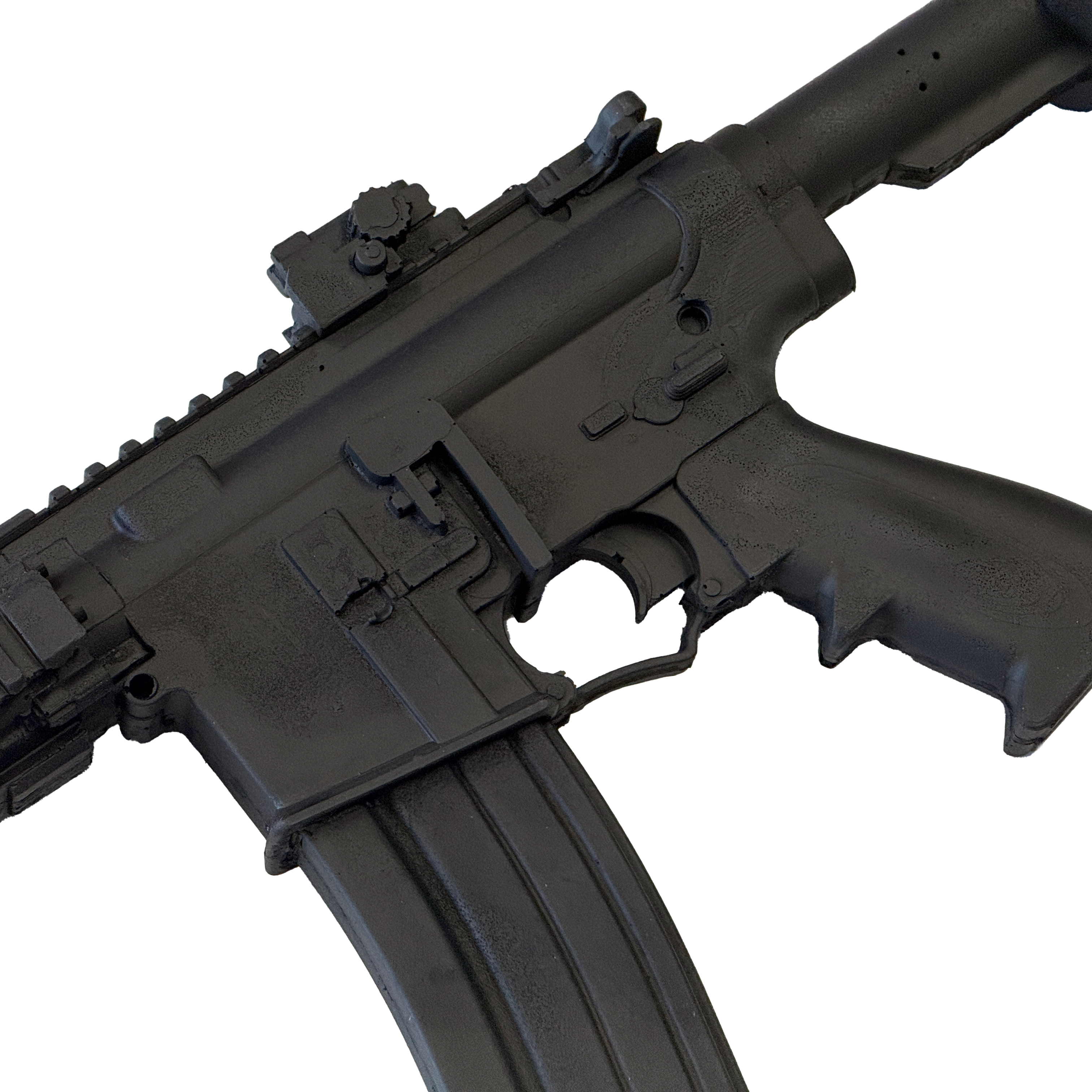 AR-15 Style Assault Rifle Inert Foam Prop Replica with Permanent Magazine