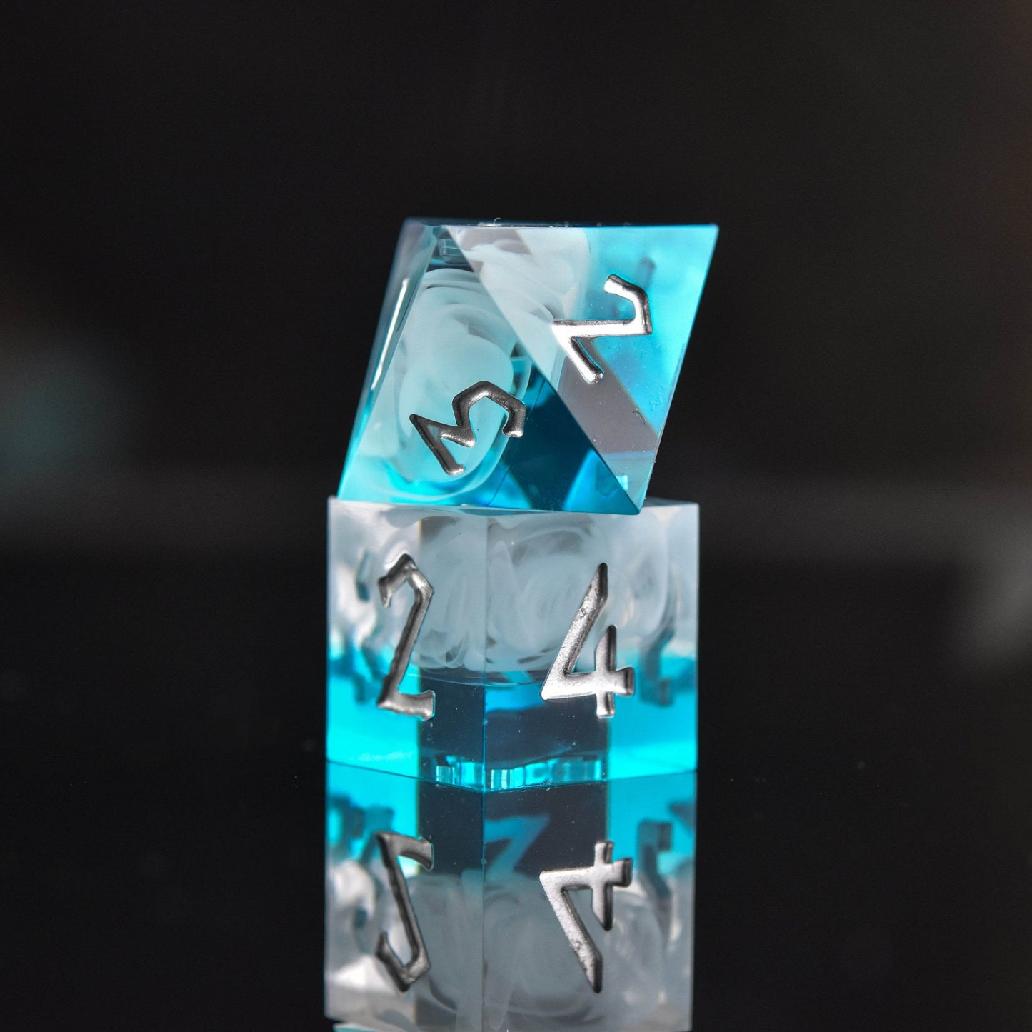 Fog Cloud Sharp-Edged Resin Dice Set - 