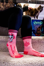 FootClothes x Aborted Bubblegum Death Kitty Crew Socks - 