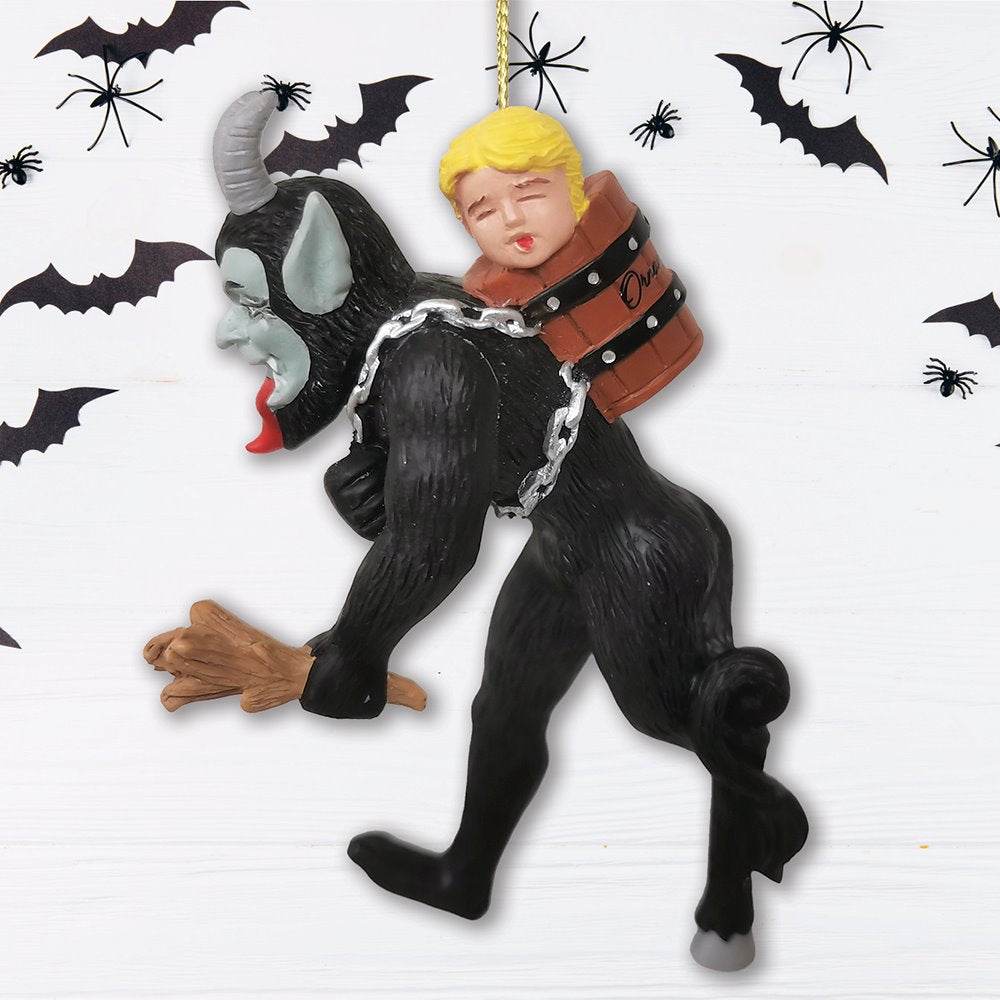 Krampus Creepy Halloween Ornament, Horror Christmas Tree Resin Decoration - 