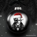 The Phantom of the Opera Christmas Spooky Portrait Glass Ornament, Black Horror Halloween Tree Decoration - 