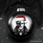 The Phantom of the Opera Christmas Spooky Portrait Glass Ornament, Black Horror Halloween Tree Decoration - 