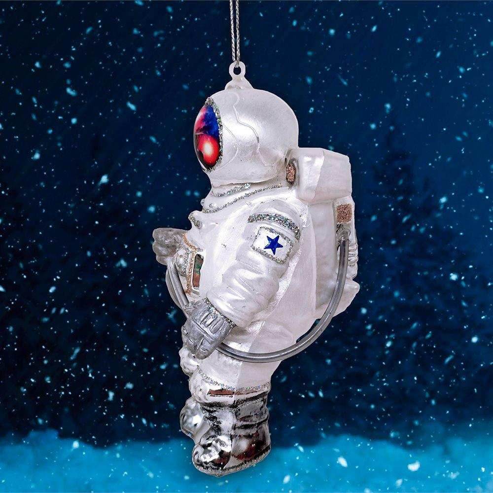 Astronaut Glass Christmas Ornament - 