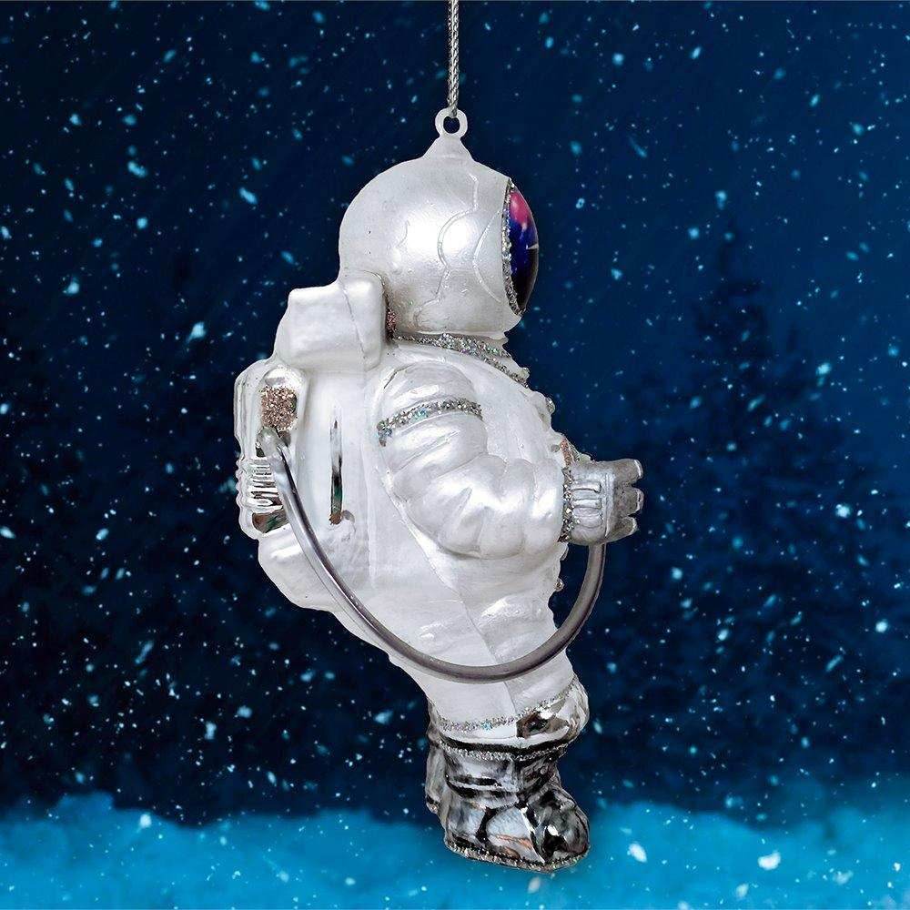 Astronaut Glass Christmas Ornament - 