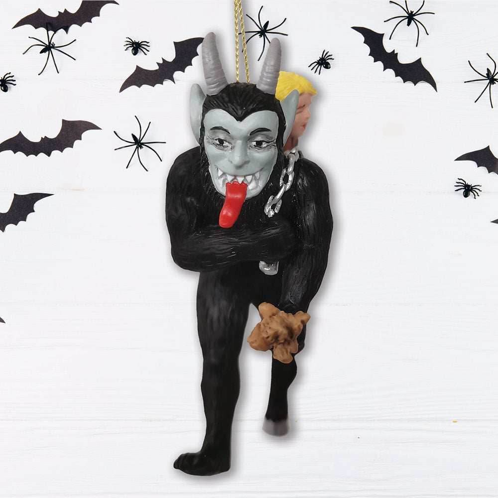 Krampus Creepy Halloween Ornament, Horror Christmas Tree Resin Decoration - 