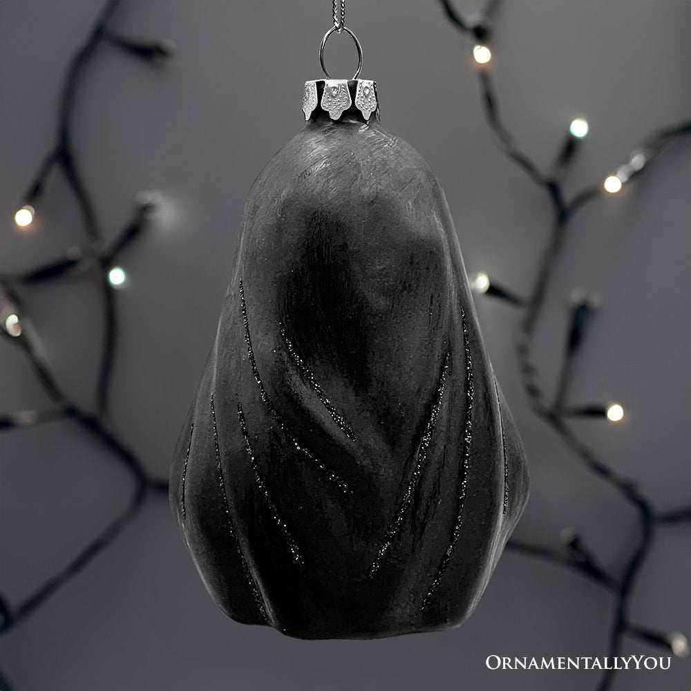 Spooky Decor Creepy Nun Themed Glass Ornament, Halloween Gothic Horror Tree Decoration - 