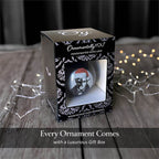 The Phantom of the Opera Christmas Spooky Portrait Glass Ornament, Black Horror Halloween Tree Decoration - 