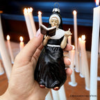 (Pre-Order) Eccentric Gothic Smoking Nun Glass Ornament, Unique Halloween and Emo Home Decor