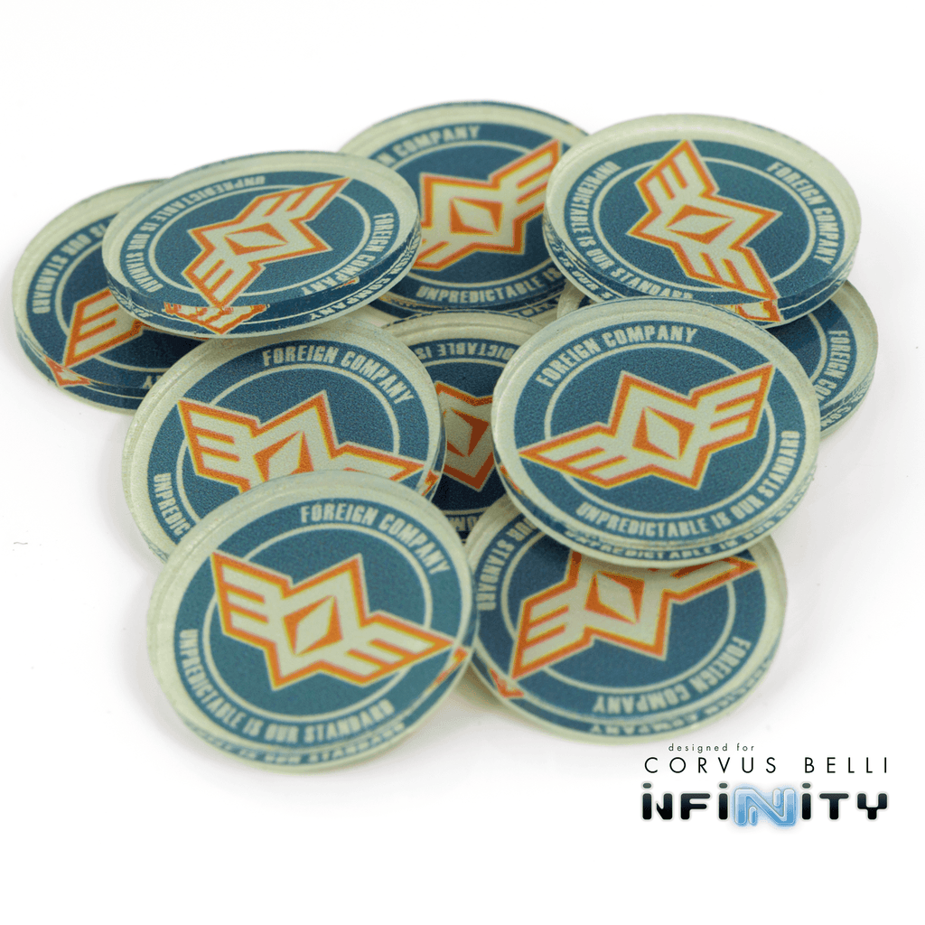 Full Color Infinity Faction Markers, 25mm (Bag of 10) - Foreign Company / 25mm