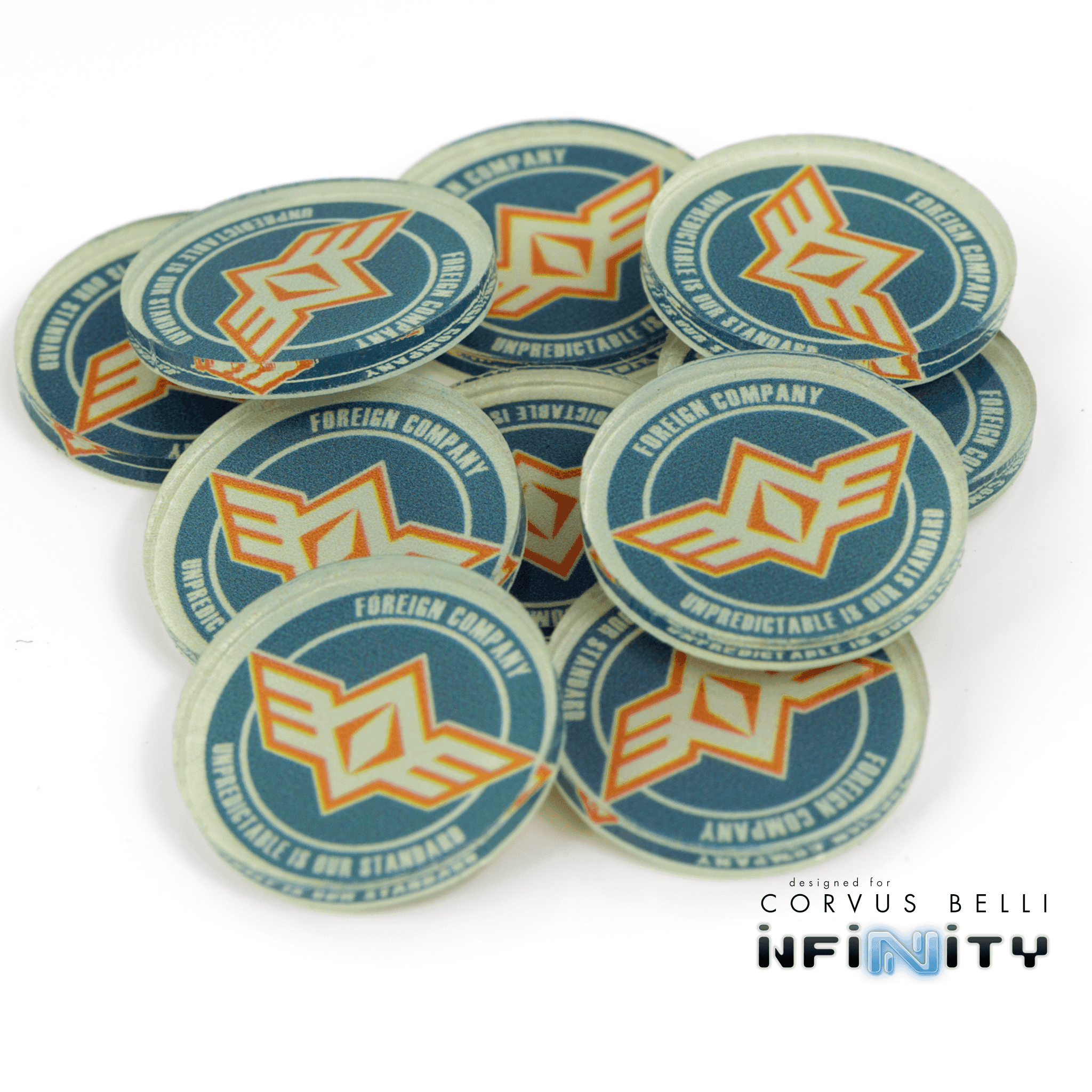 Full Color Infinity Faction Markers, 25mm (Bag of 10) - Foreign Company / 25mm