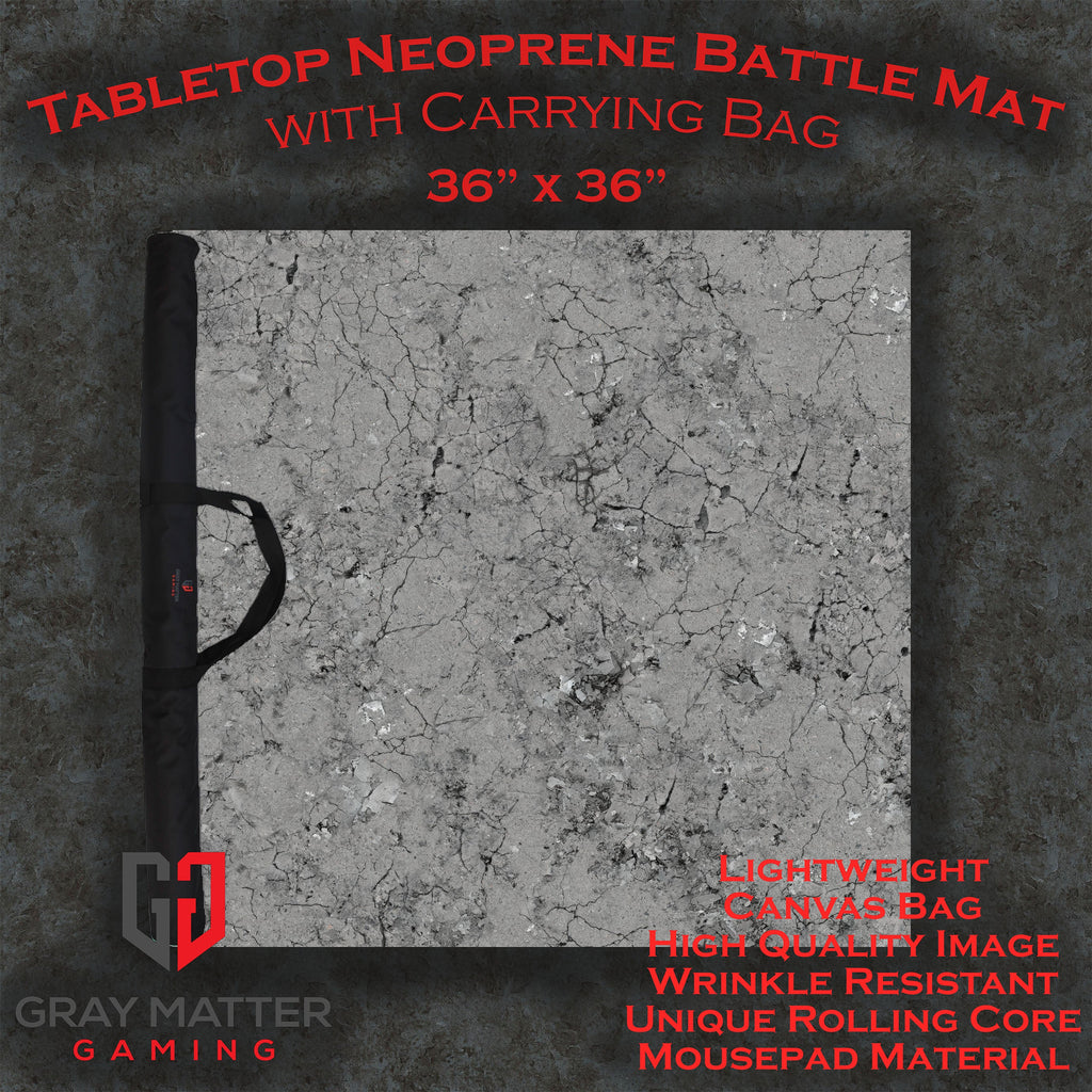 Fractured Concrete - Neoprene Battle Mat with Bag