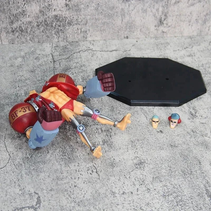 Franky One Piece Anime Figure, Wano Country Cyborg Figurines Iron Man Cutty Flam