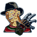CL2-02 Nightmare on Elm Street Freddy Krueger Pin with double pin back and spring loaded clasps - 