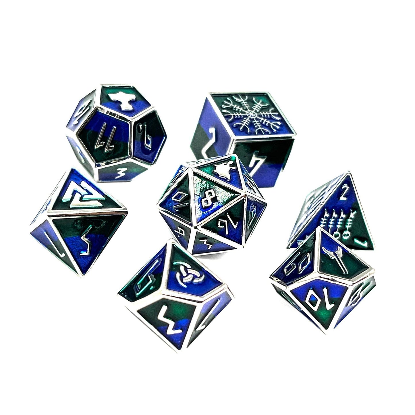 Freki - Norse Themed Metal Dice Set - 