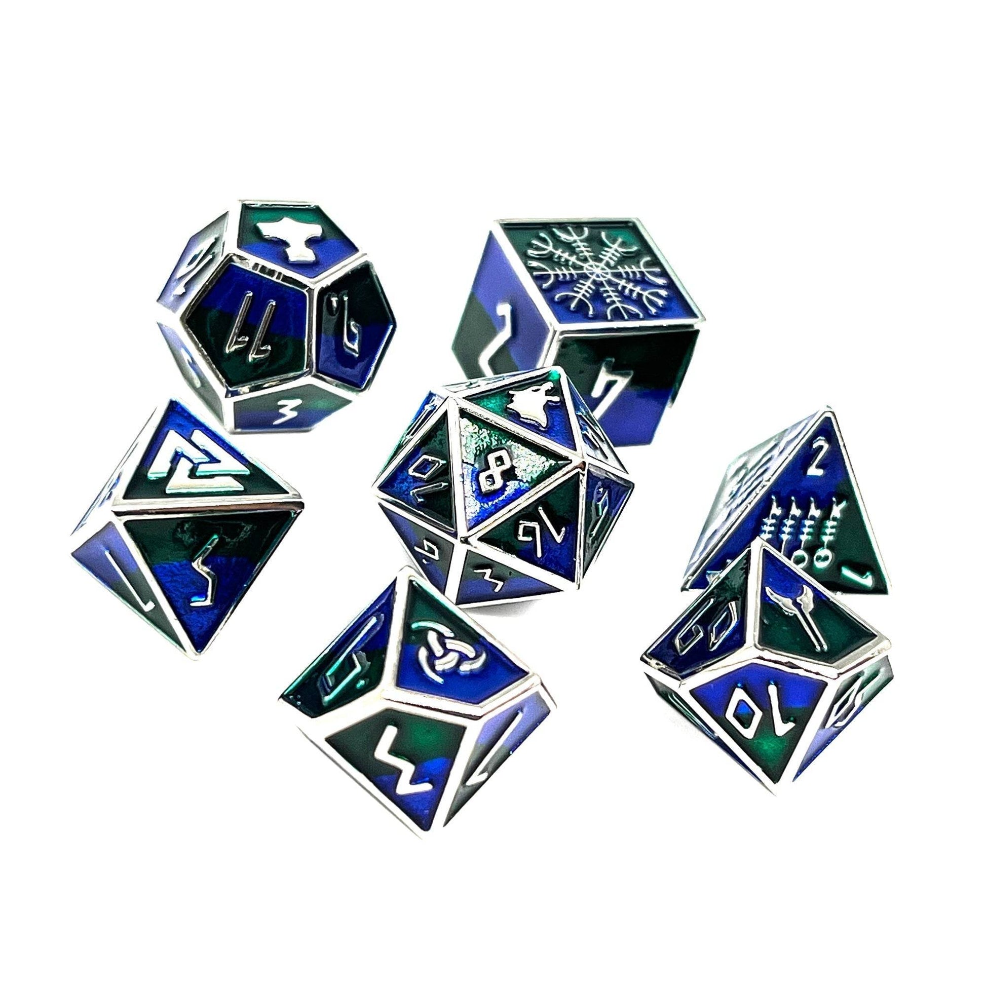 Freki - Norse Themed Metal Dice Set - 