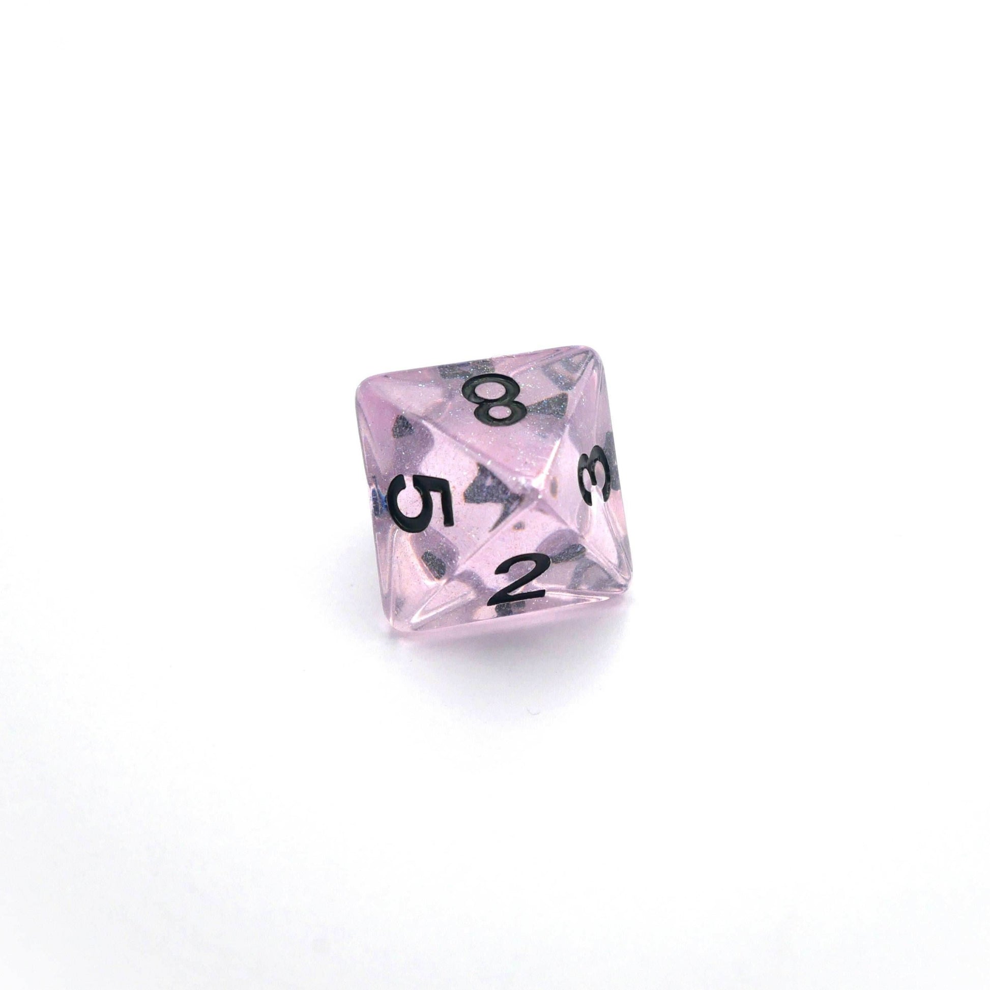 Frozen Blossom - 7 Piece DnD Dice Set | Acrylic RPG Gaming Dice - 