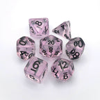 Frozen Blossom - 7 Piece DnD Dice Set | Acrylic RPG Gaming Dice - 