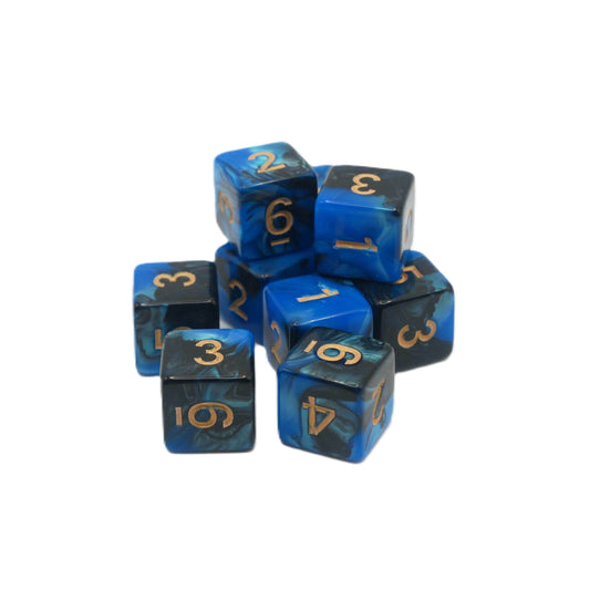 Frozen Corruption 10d6 - DnD Dice Set | Acrylic RPG Gaming Dice - 