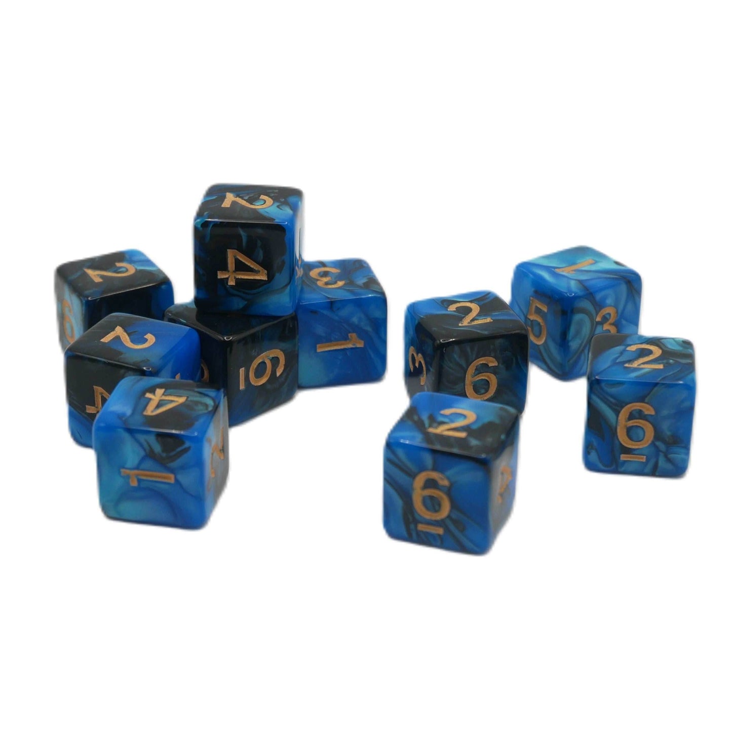 Frozen Corruption 10d6 - DnD Dice Set | Acrylic RPG Gaming Dice - 