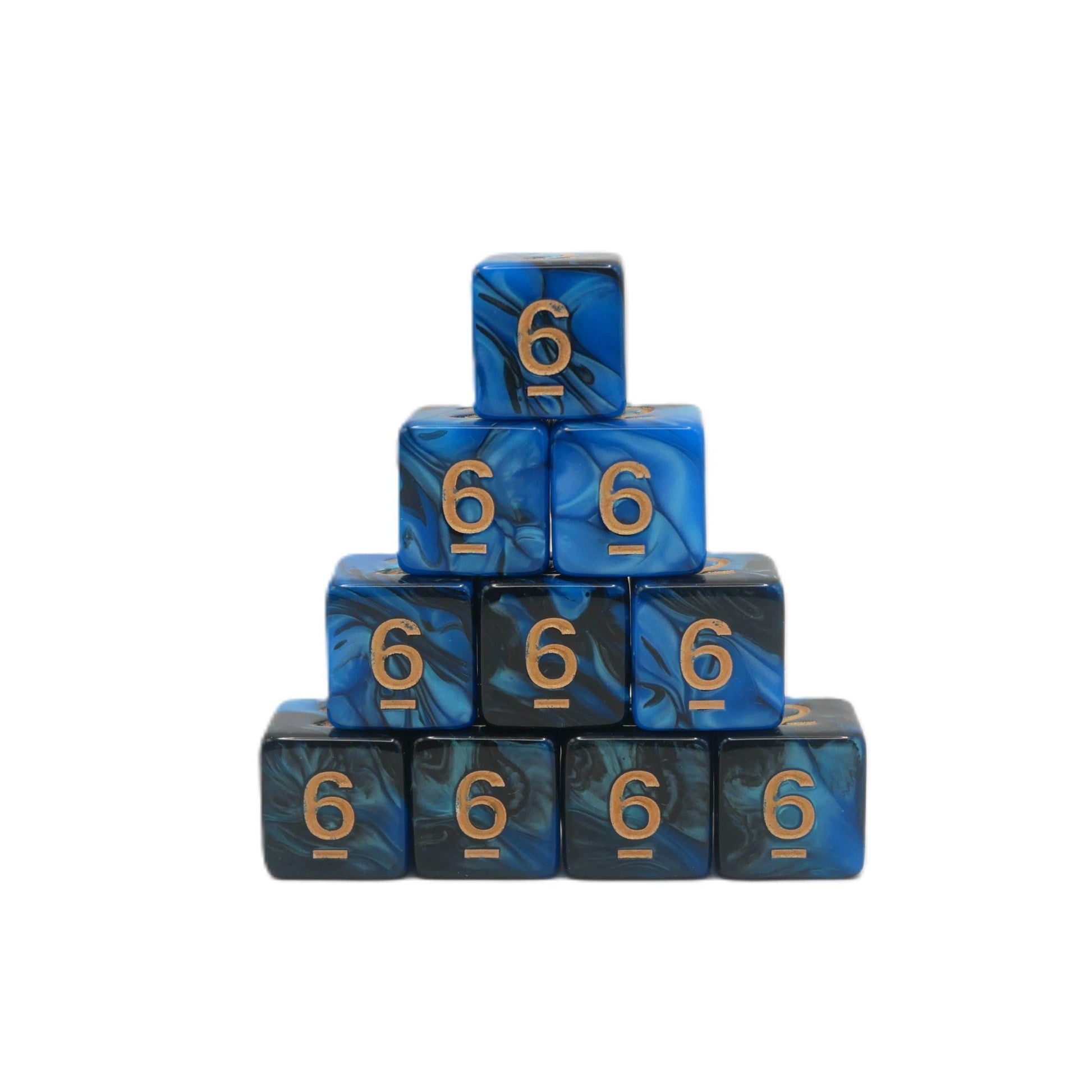 Frozen Corruption 10d6 - DnD Dice Set | Acrylic RPG Gaming Dice - 