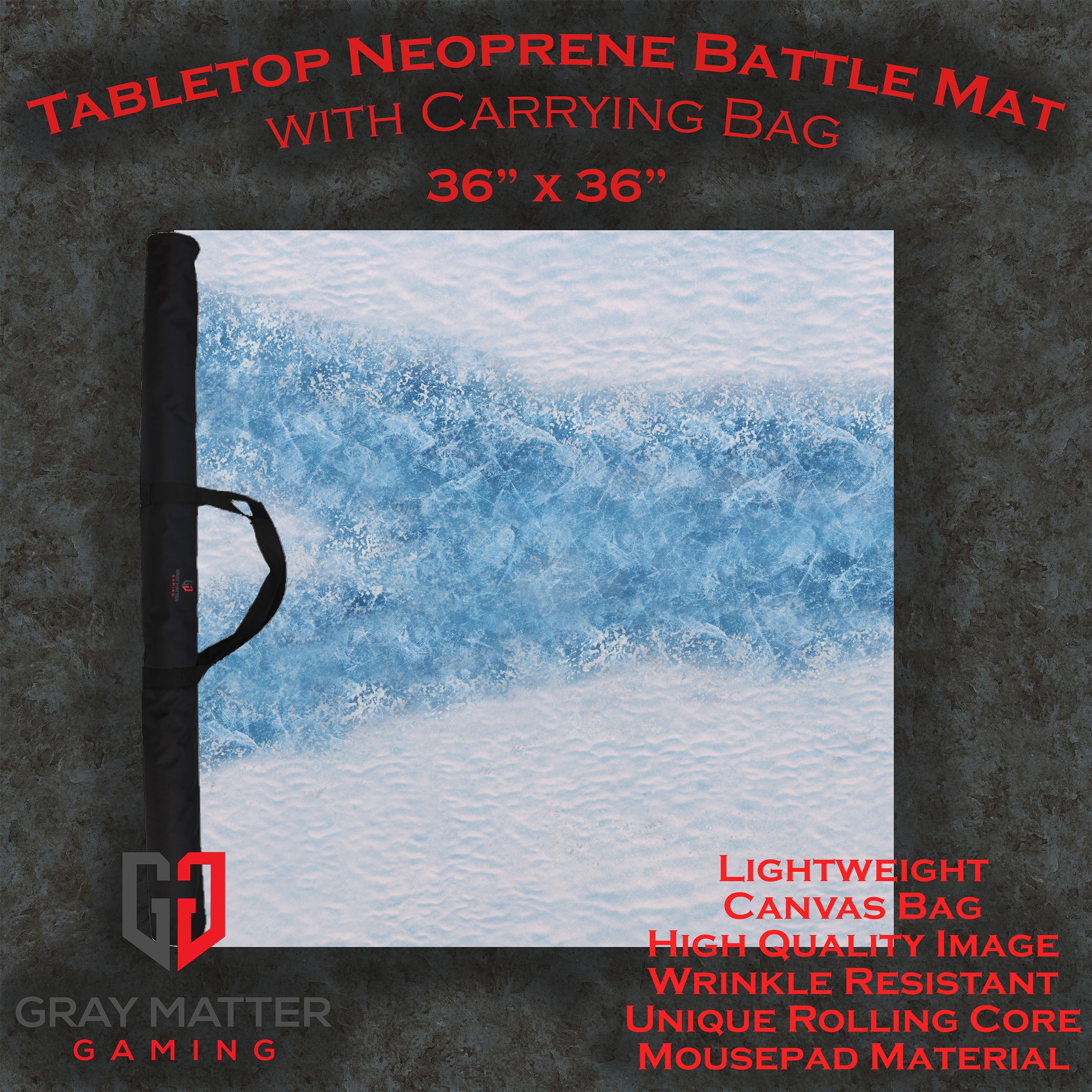 Frozen River - Neoprene Battle Mat - Warhammer, AoS, 40K, Kill Team, MCP, Shatterpoint, Legion, More