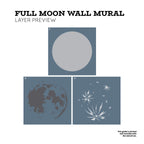 Full Moon Wall Mural Stencil Set