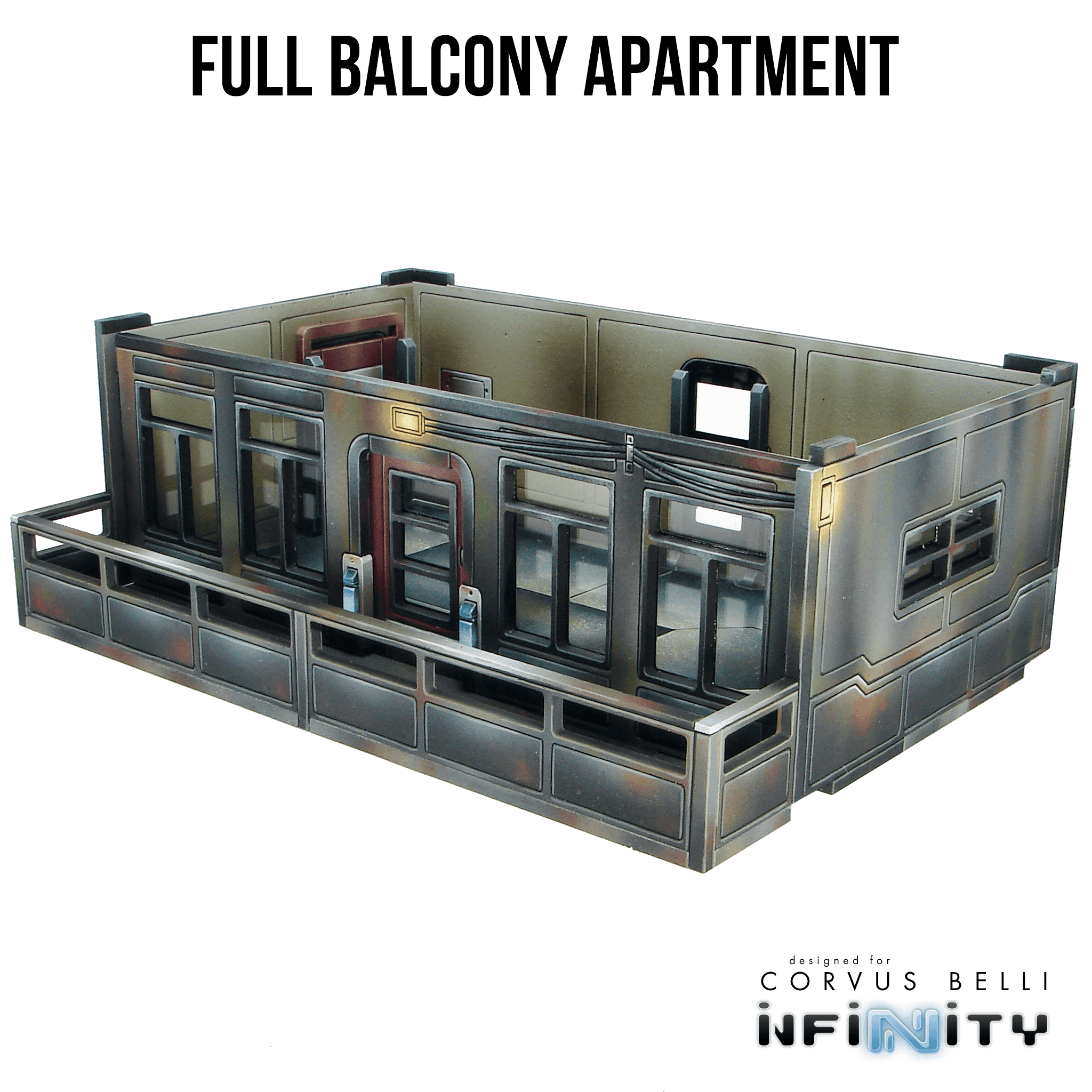 Xiguan Components - Additional Floors - Full Balcony Apartment / Bare MDF