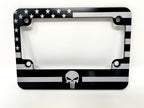 Punisher American Flag Billet Aluminum Motorcycle License Plate Frame