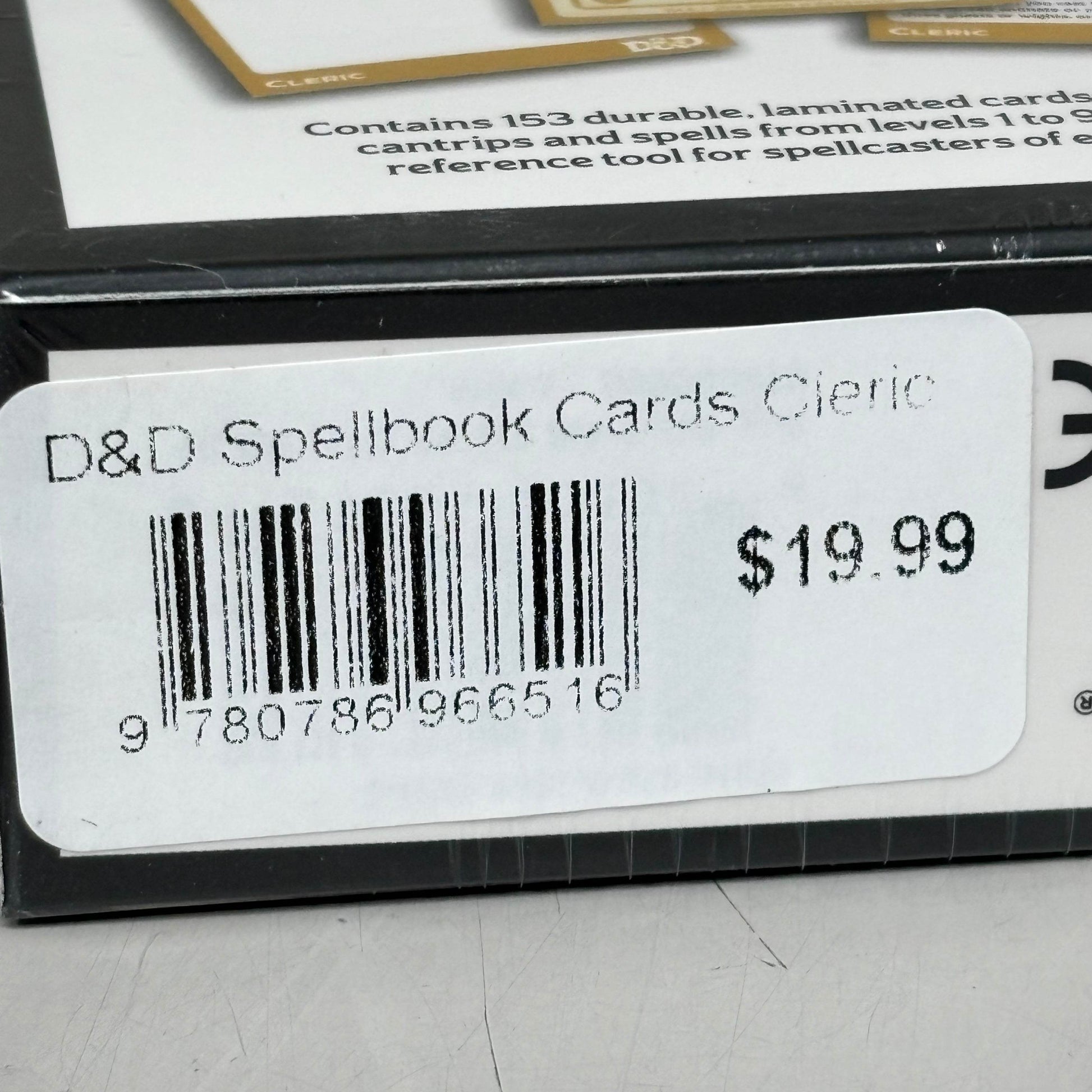 DUNGEONS & DRAGONS Spell Book Cards Cleric 153 Durable Laminated Cards C56660000 - 