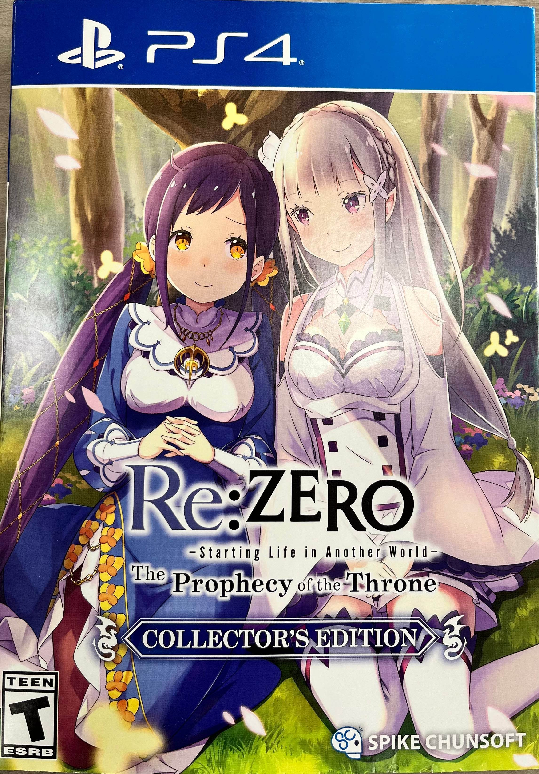 Re:ZERO - Starting Life in Another World: The Prophecy of the Throne (Collector's Edition) (Playstation 4) - Complete - Good