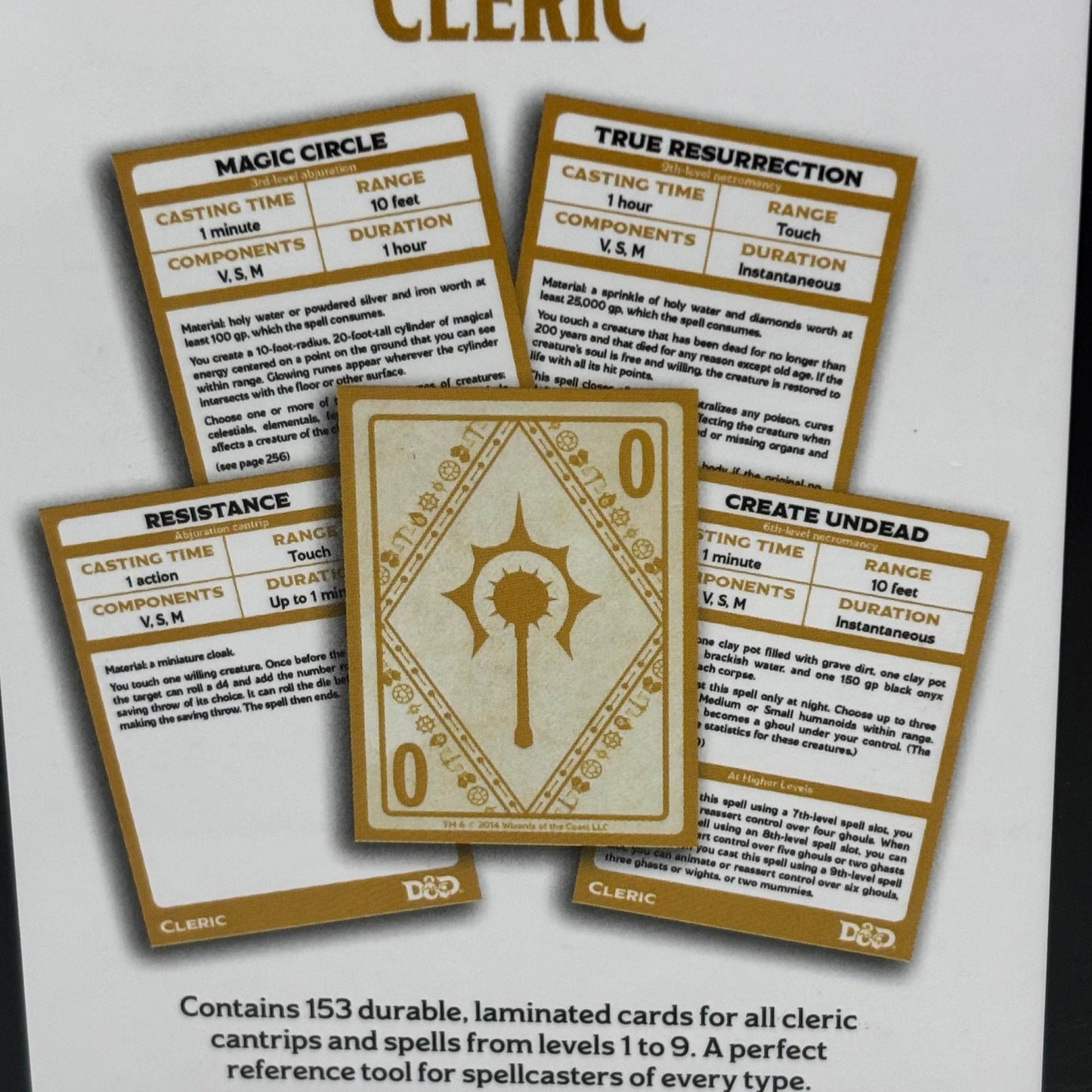DUNGEONS & DRAGONS Spell Book Cards Cleric 153 Durable Laminated Cards C56660000 - 